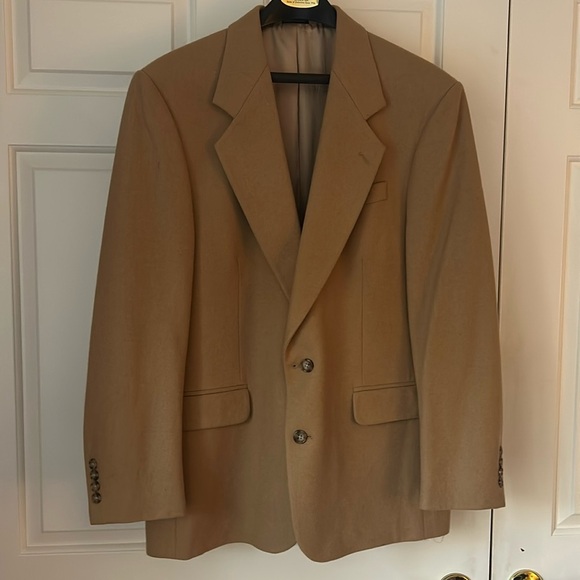 🌿Oscar de la Renta men’s tan wool blazer, 40R🌿 - Picture 5 of 7
